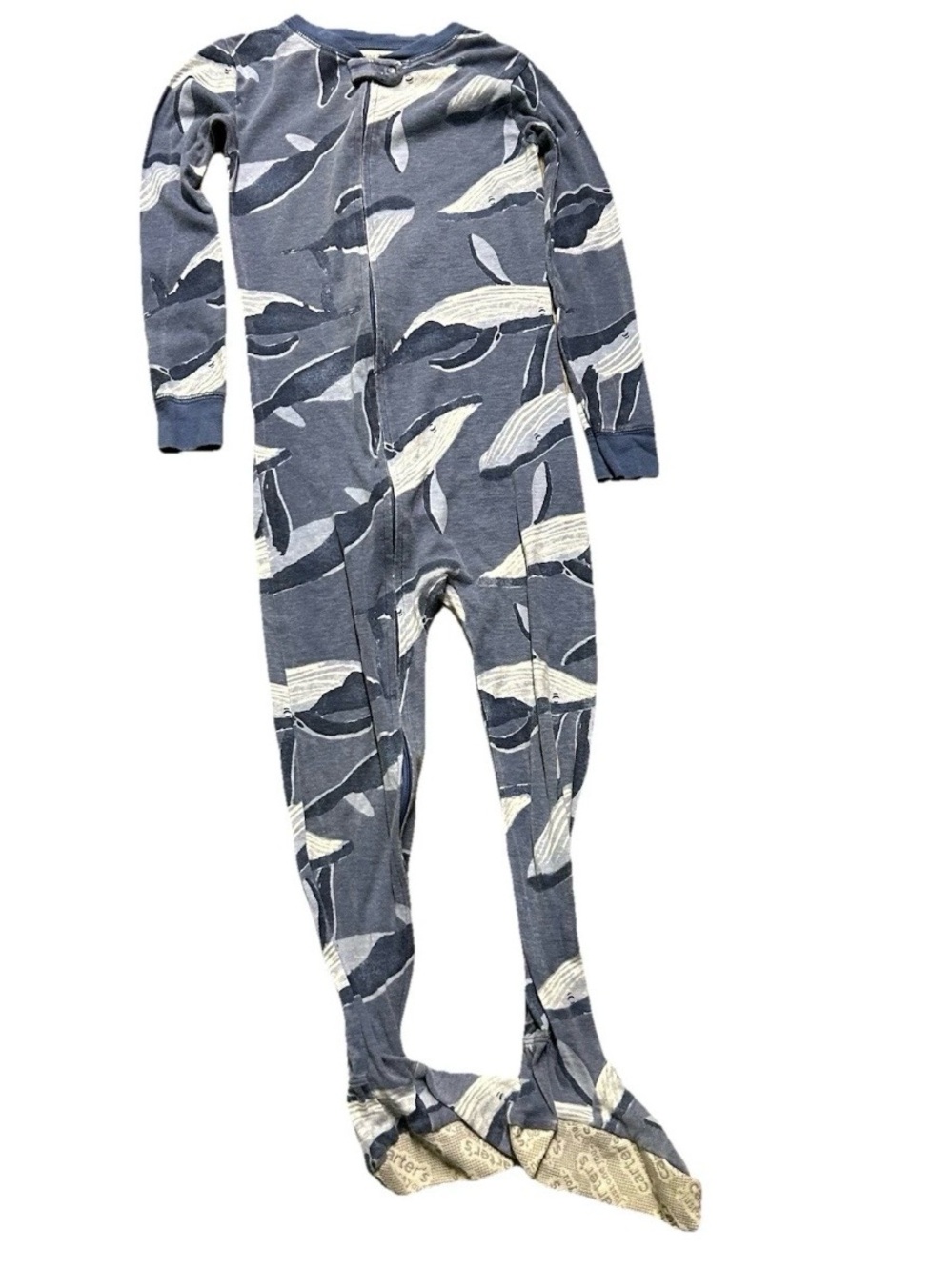 Toddler Boy Footie Pajamas Skeleton Whales Firetrucks Size 5T - Picture 2 of 5